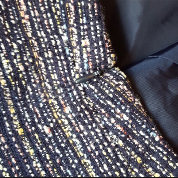 Ann Taylor Loft Navy Tweed Mini Skirt - Picture 7 of 8